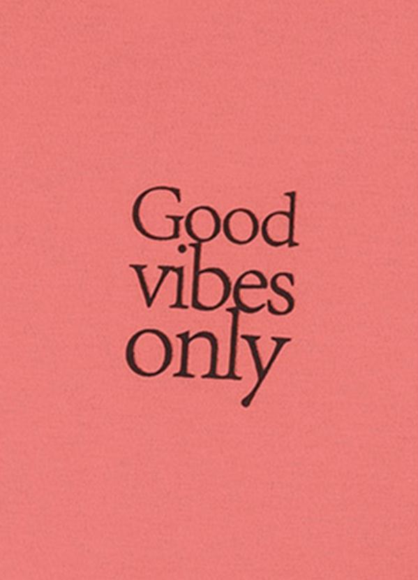 Marialícia - Blusa Good Vibes Only Coral 2