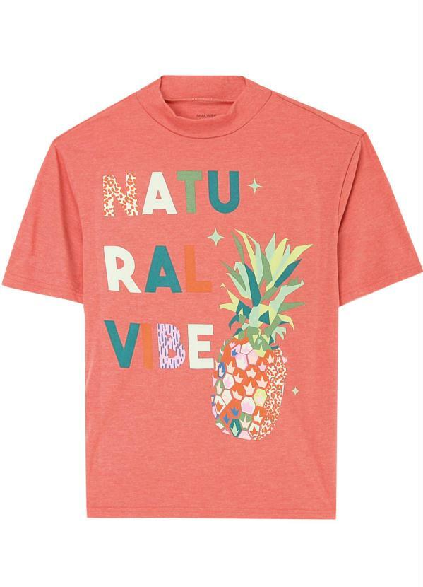 Malwee - Blusa Laranja Escuro Natura Vibe Délavé