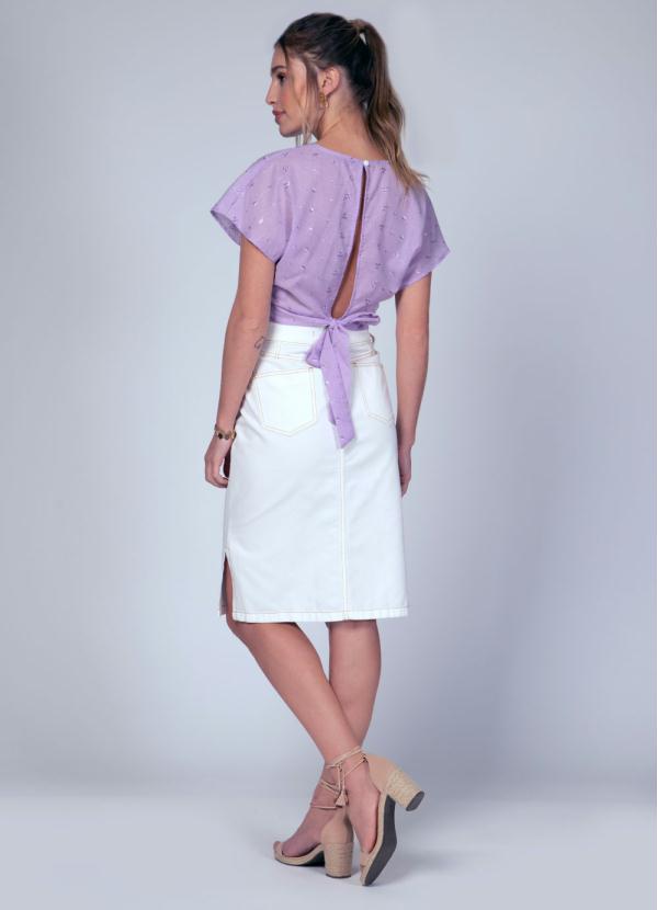Quintess - Blusa Lilás com Amarração nas Costas 4