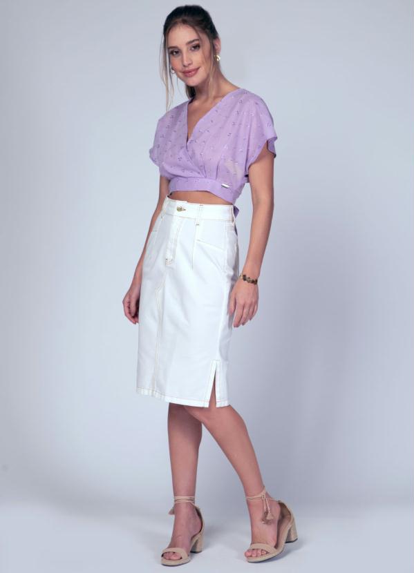 Quintess - Blusa Lilás com Amarração nas Costas 5