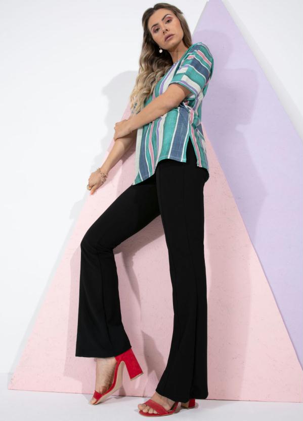 Quintess - Blusa Listrada Decote Canoa Alongada 5