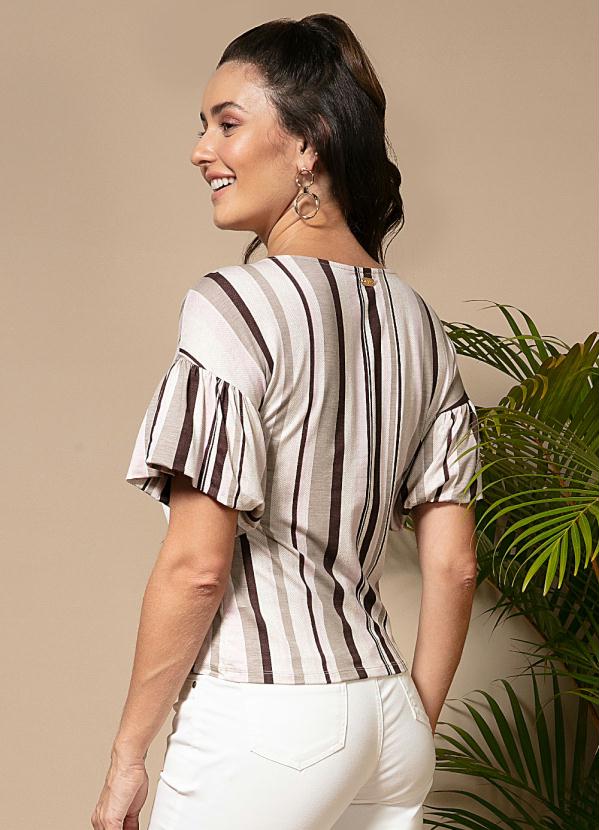 Quintess - Blusa Listras Candy com Mangas Balonê 2