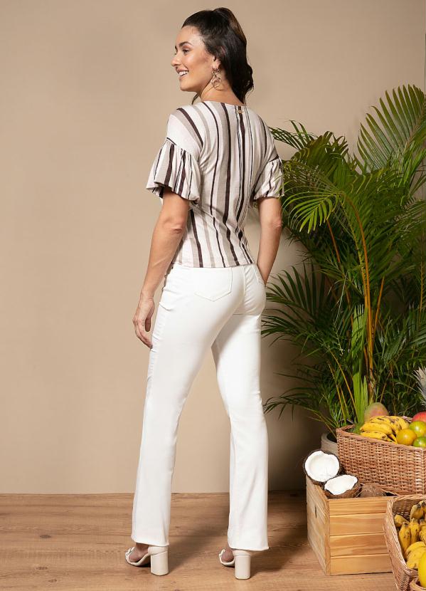 Quintess - Blusa Listras Candy com Mangas Balonê 4