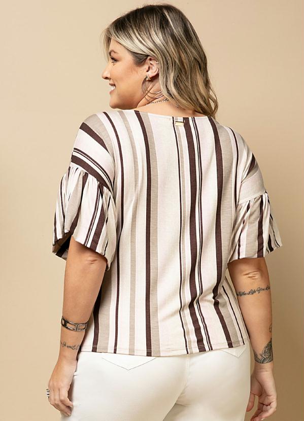 Quintess - Blusa Listras Candy com Mangas Balonê 7