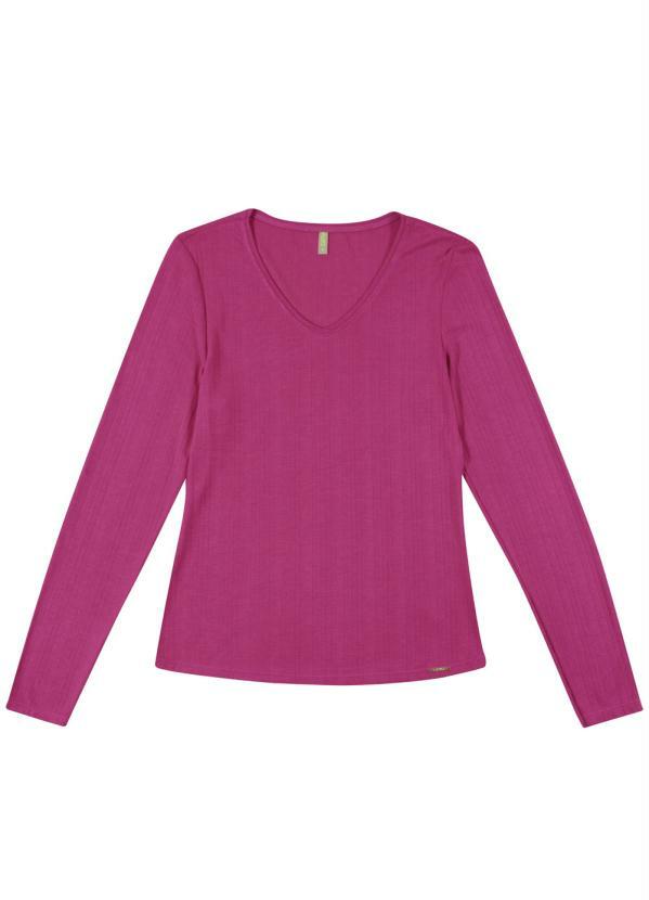 Cativa - Blusa Manga Longa Feminina Adulto Roxo
