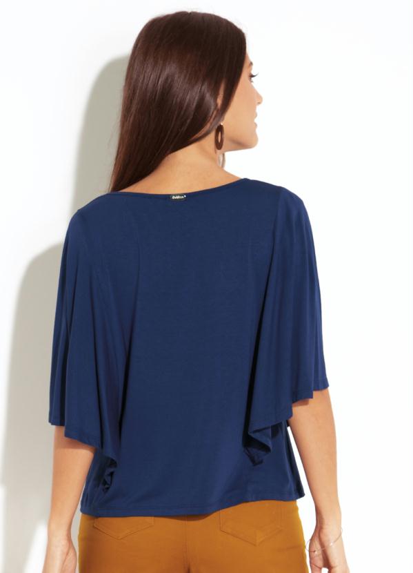 Quintess - Blusa Marinho com Manga Morcego 2