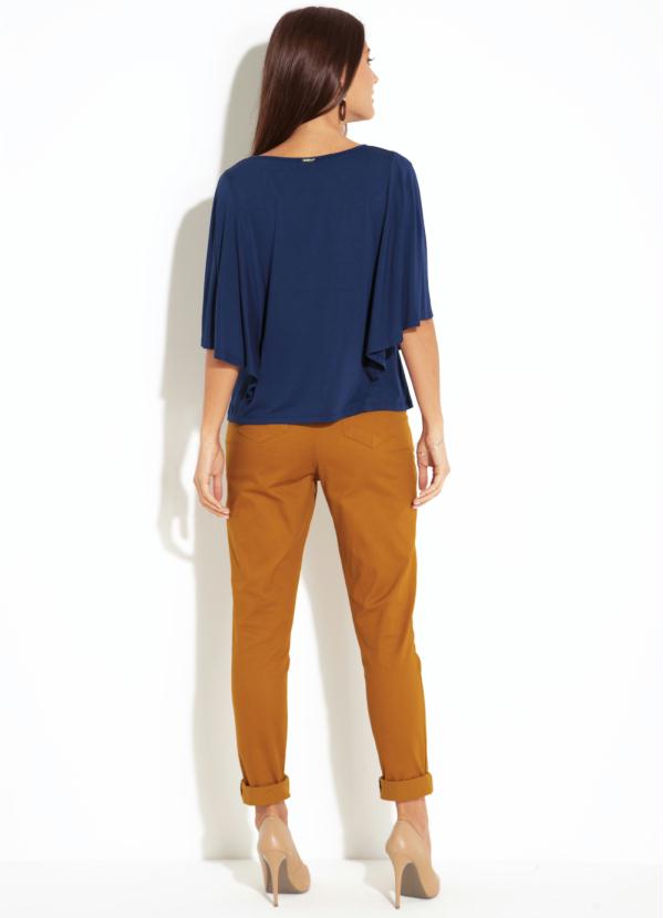 Quintess - Blusa Marinho com Manga Morcego 4