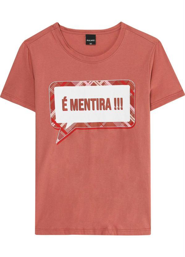 Malwee - Blusa Marrom é Mentira Feminina