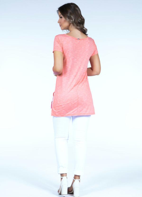 Quintess - Blusa Mullet Coral com Fendas 6