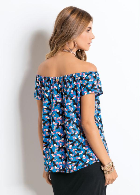 Quintess - Blusa Ombro a Ombro Estampa Tucano Quintess 3