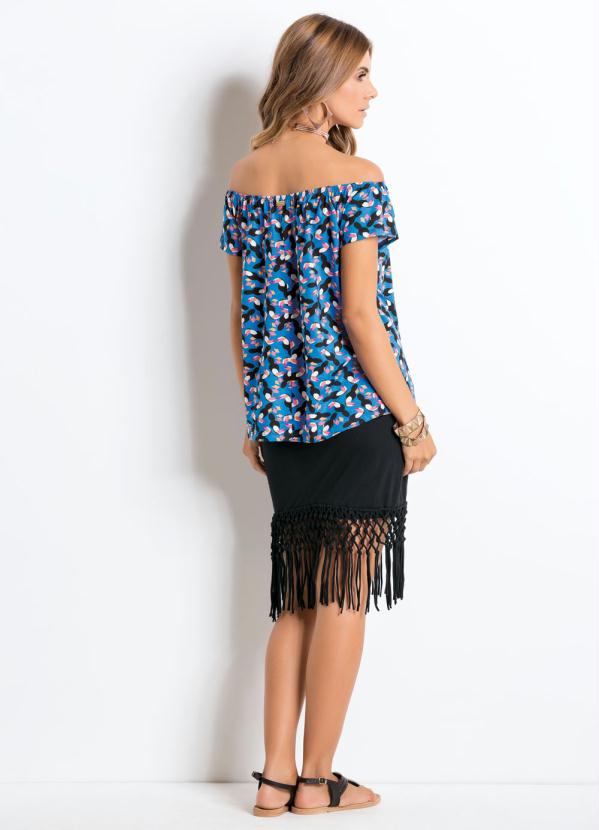 Quintess - Blusa Ombro a Ombro Estampa Tucano Quintess 6