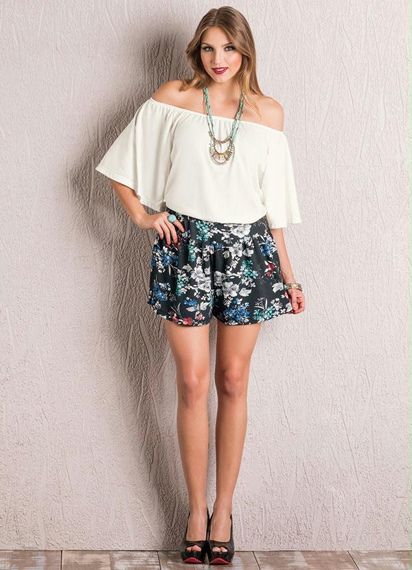 Outlet - Blusa Ombro a Ombro Off White 5