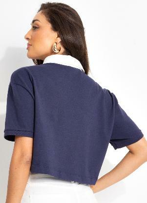 John John - Blusa Polo Azul - JOHN JOHN