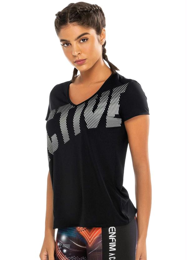 Enfim - Blusa Preta Active Dry