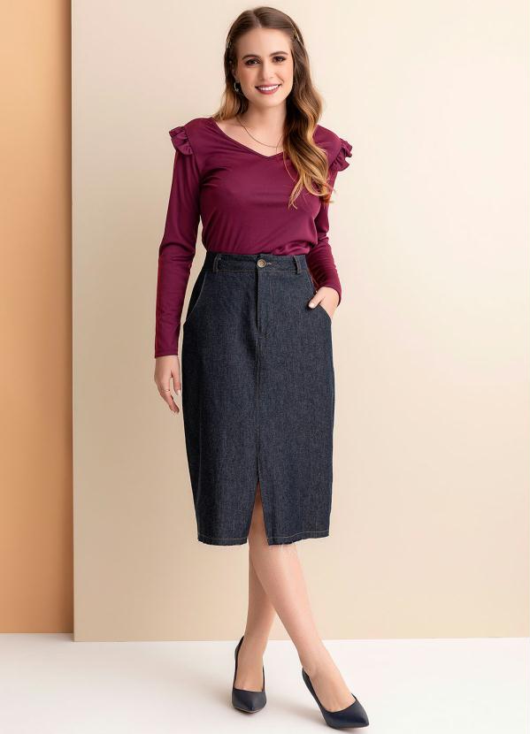 Rosalie - Blusa Púrpura com Babado 3