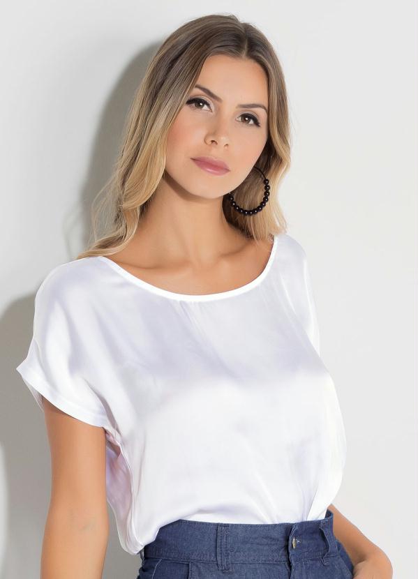 Quintess - Blusa Quintess Branca com Tira nas Costas