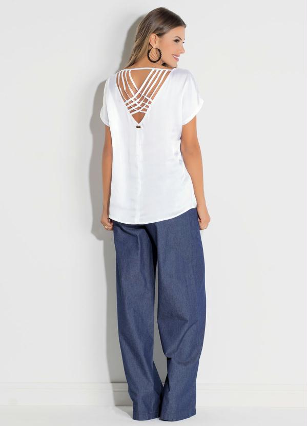 Quintess - Blusa Quintess Branca com Tira nas Costas 4