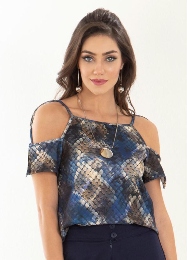 Quintess - Blusa Quintess Cobra com Tira nos Ombros