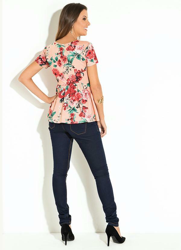 Quintess - Blusa Quintess Floral com Franzido 4