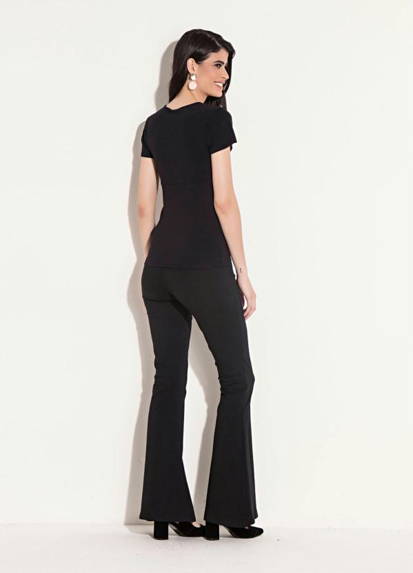 Quintess - Blusa Quintess Preta com Detalhe em Renda 4