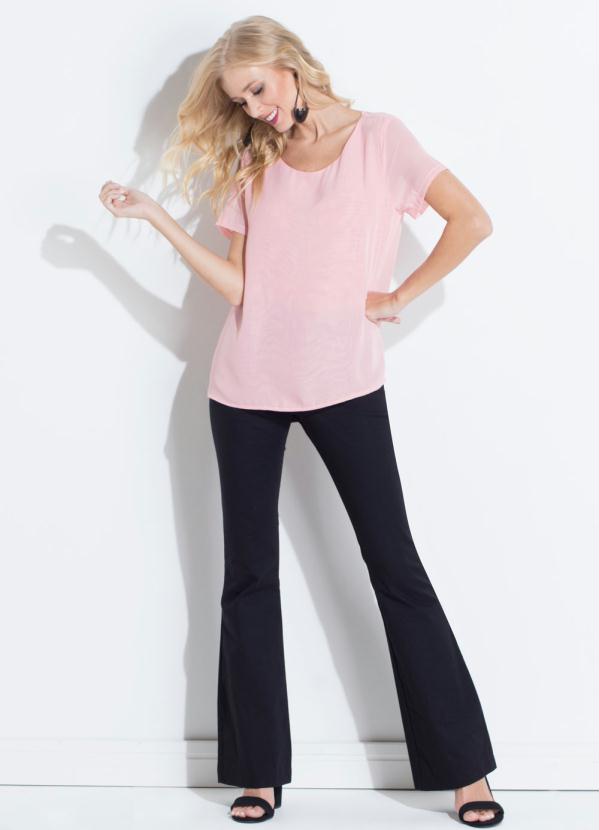 Quintess - Blusa Rosa Quintess com Renda nas Costas 3