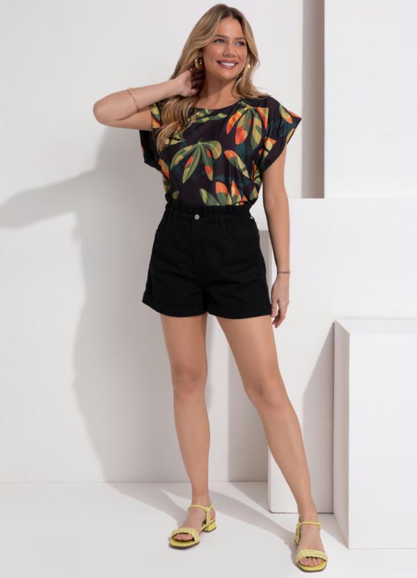 Quintess - Blusa Soltinha Folhagem Safari 3