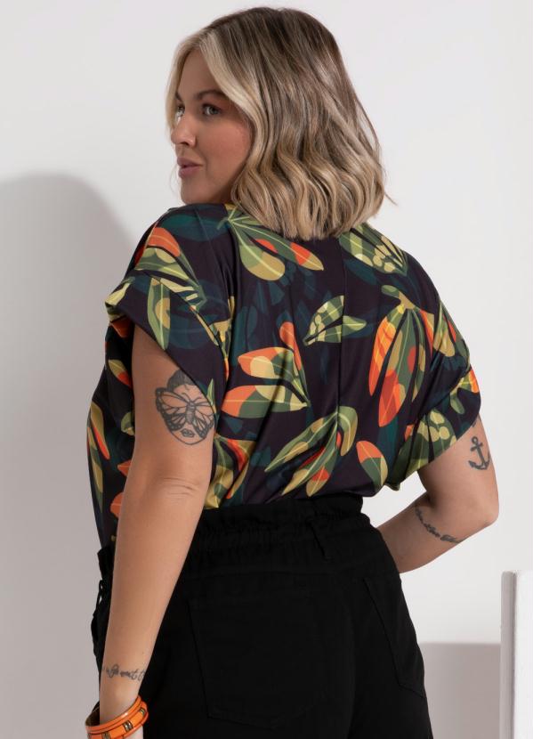 Quintess - Blusa Soltinha Folhagem Safari 7