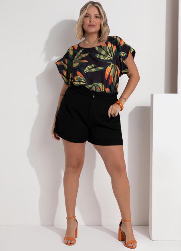 Quintess - Blusa Soltinha Folhagem Safari 8