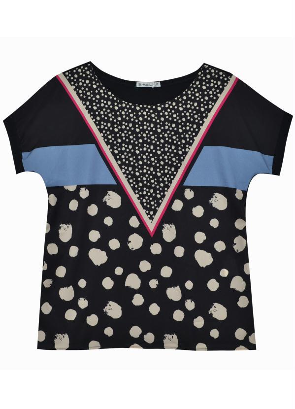 Miss Peck - Blusa Sublimada Preto