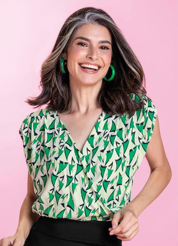 Blusa Transpassada Branco Marialicia