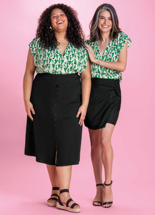 Marialícia - Blusa Transpassada Verde 4