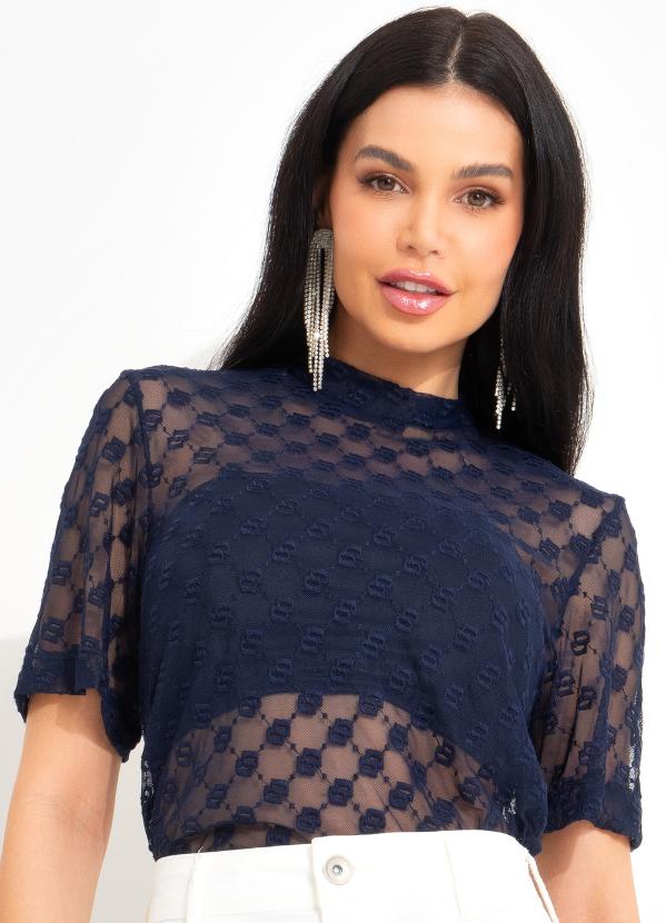 Colcci - Blusa Tule Azul 1