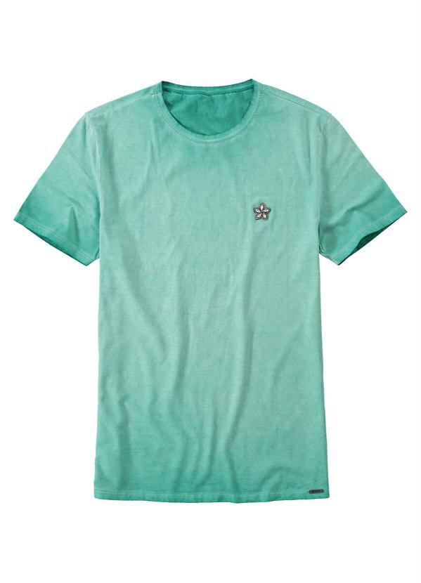 Enfim - Blusa Verde Ampla Efeito Marmorizado Enfim