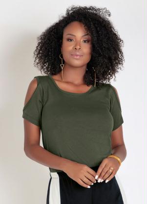 blusa verde oliva feminina