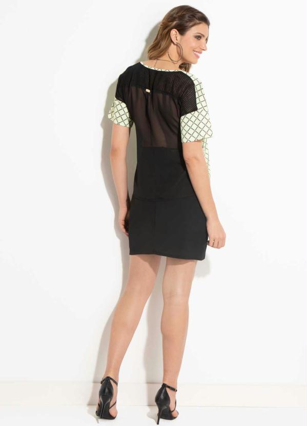 Quintess - Blusa Xadrez Lima Quintess com Transparência 4