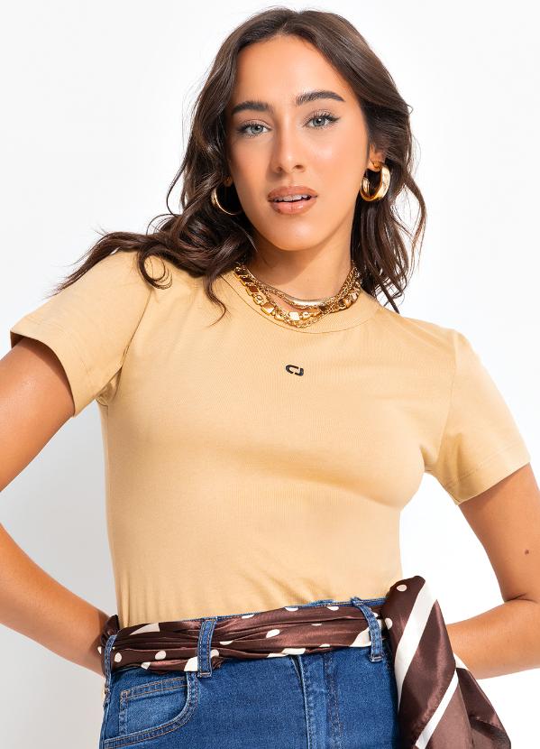 Colcci Jeans - Camiseta Cj Bege