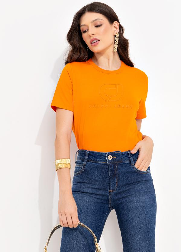 Colcci Jeans - Camiseta Cj Laranja 6