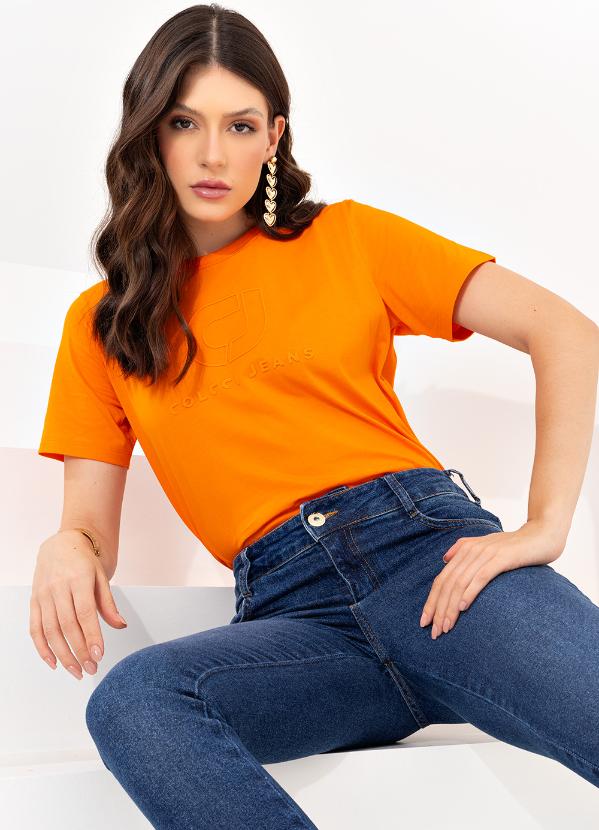 Colcci Jeans - Camiseta Cj Laranja 7