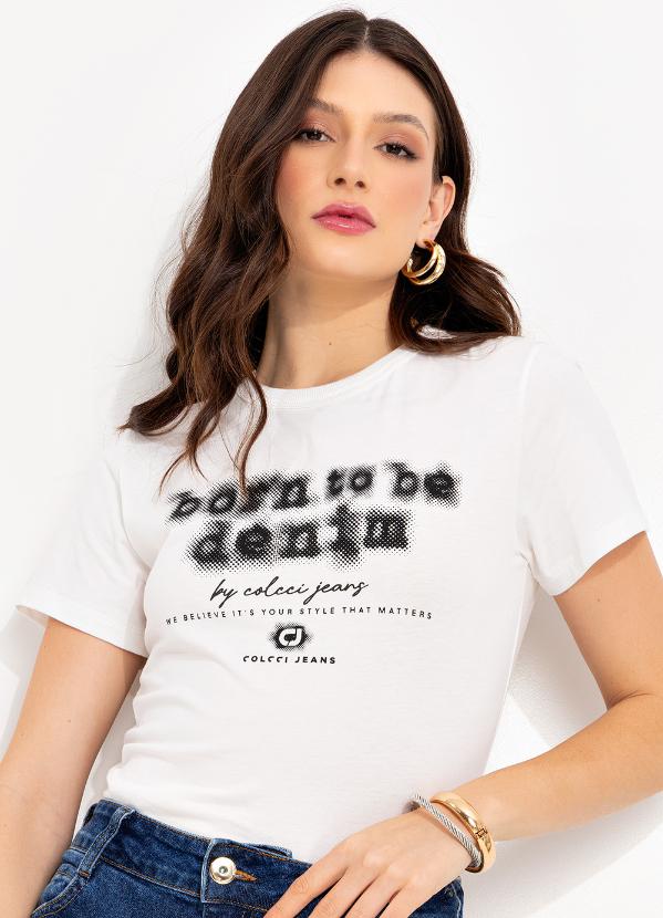 Colcci Jeans - Camiseta Cj Off White