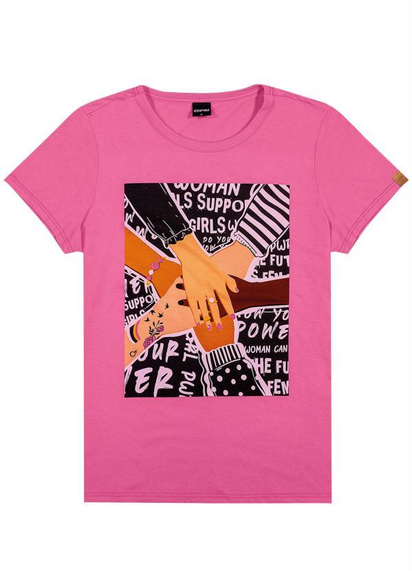 Enfim - Camiseta Rosa T-Shirt Girls Support Girls