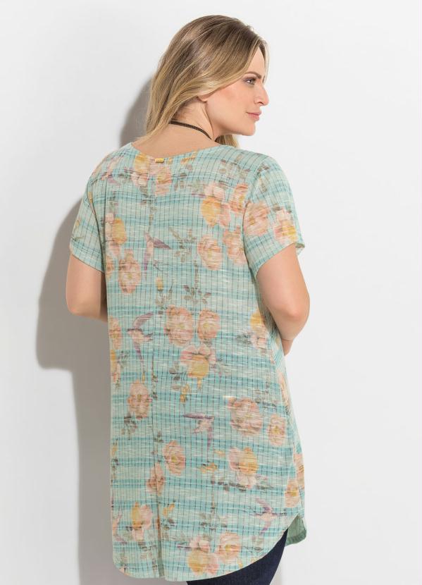 Quintess - Maxi Tee Floral Listrada Ampla 2