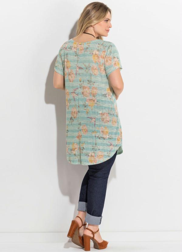 Quintess - Maxi Tee Floral Listrada Ampla 4
