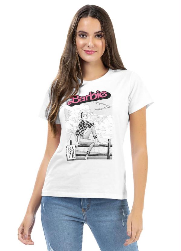 Angel - T-Shirt Barbie Comics Branco