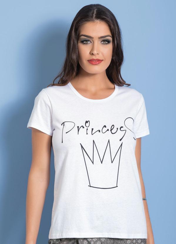 Outlet - T-Shirt Branca com Estampa Princess 1