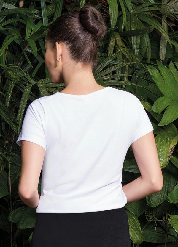 Rosalie - T-Shirt com Estampa Frontal Branca 2