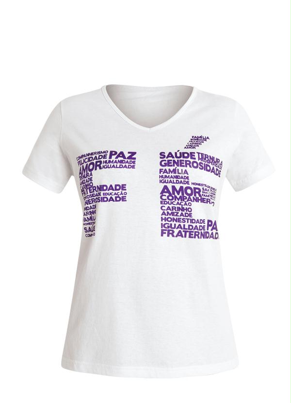 Rosalie - T-Shirt com Estampa Frontal Branca 5