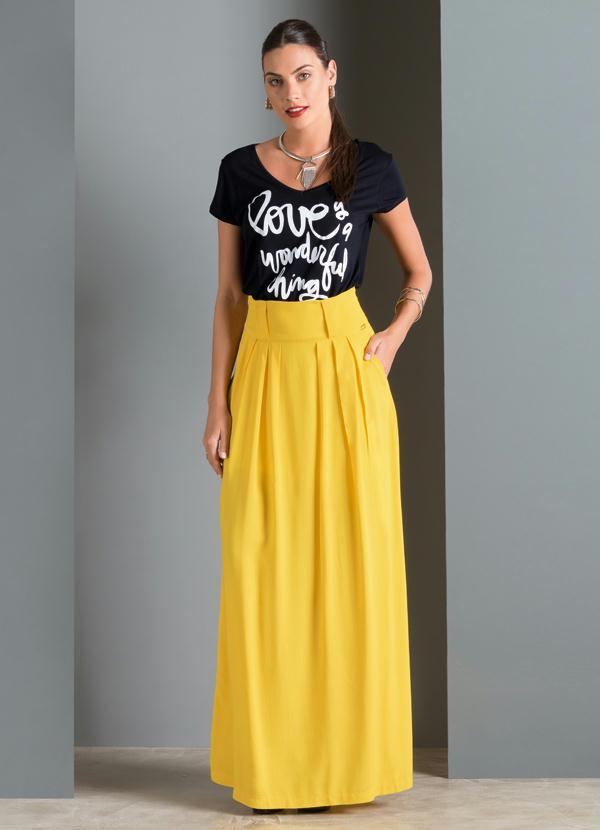 Quintess - T-Shirt Preta com Estampa de Frase 3