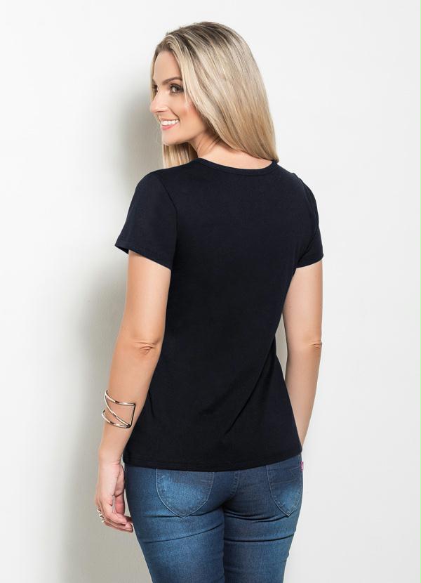 Outlet - T-Shirt Preta com Estampa Paris Vintage 2