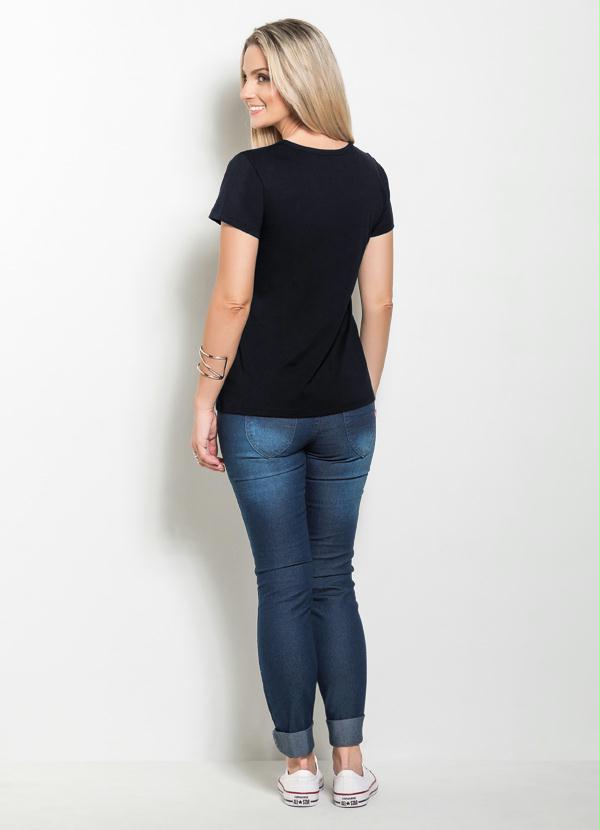 Outlet - T-Shirt Preta com Estampa Paris Vintage 4