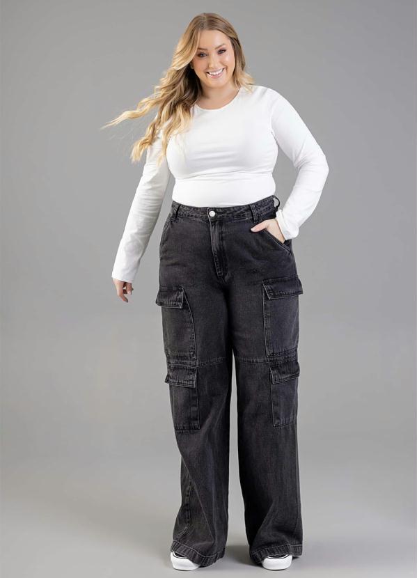 Just Basic - Blusa Básica Manga Longa Cotton Branco